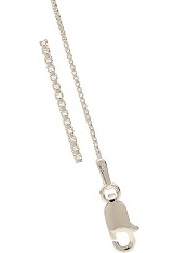 nice tiny silver box chain childrens necklace